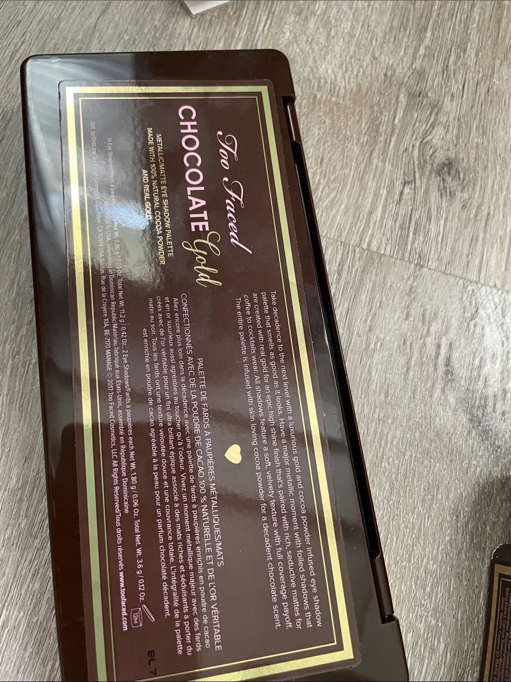 NIB Too Faced Chocolate Gold palette